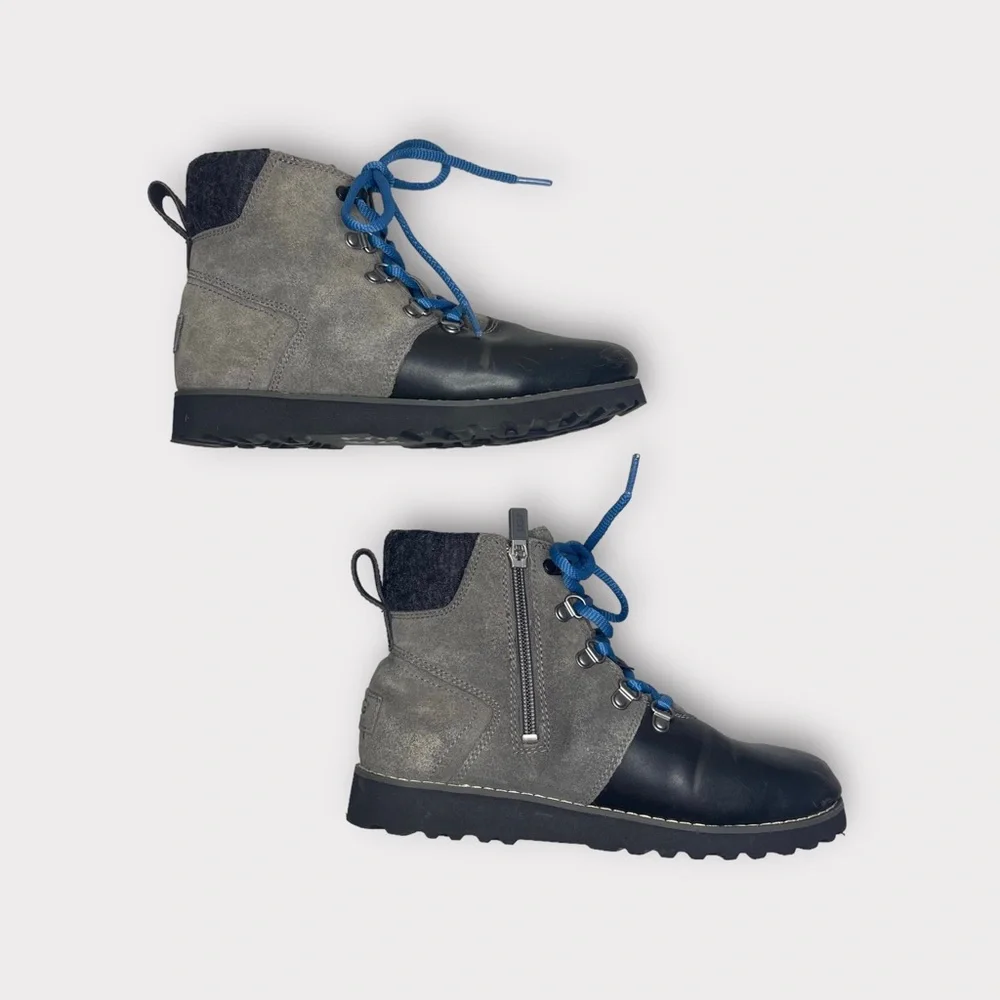 Ugg K Hilmar Lace Up Black & Gray Boots